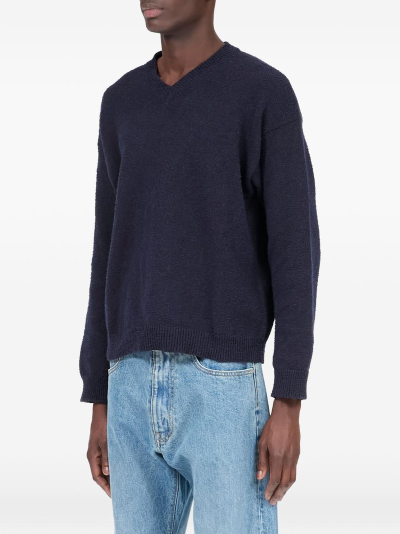 V-neck stitched sweater 4
