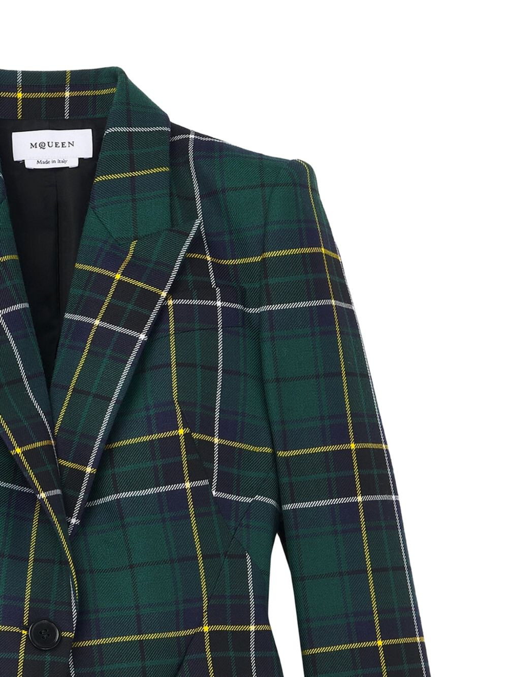 peak-lapel tartan-plaid blazer - 2