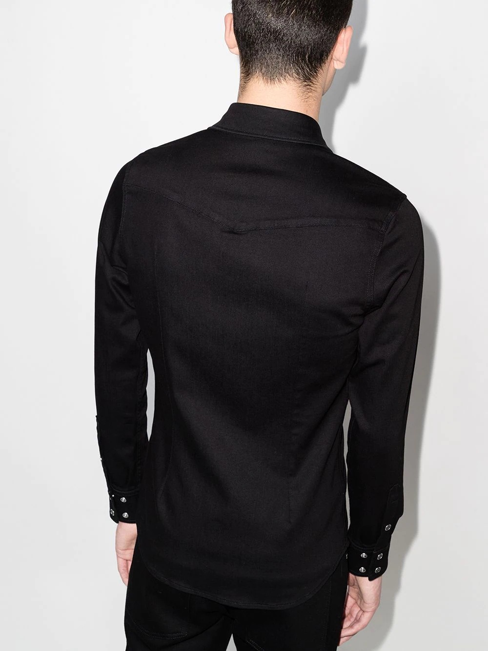 embossed-logo long-sleeve shirt - 3