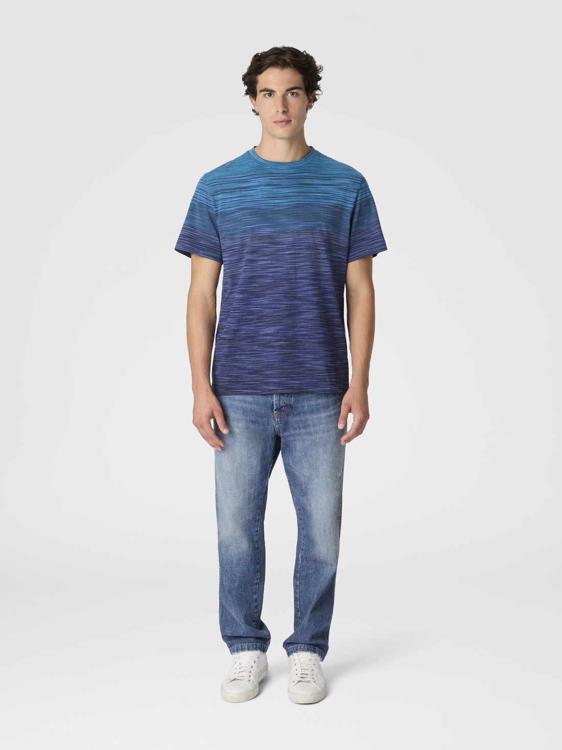 T-Shirt with Faded Flame Pattern - 2