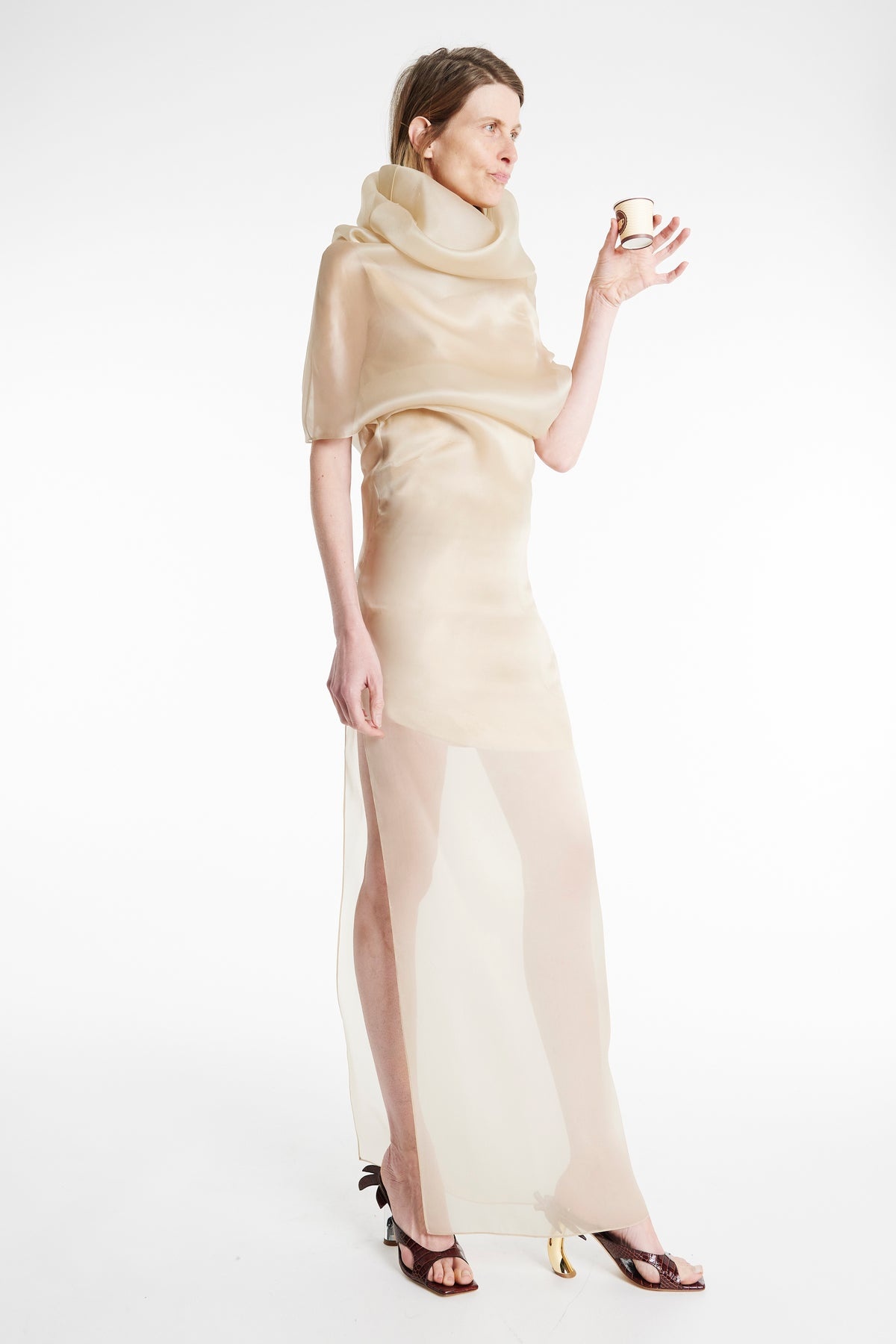 ORGANZA DRESS CHAMPAGNE - 4