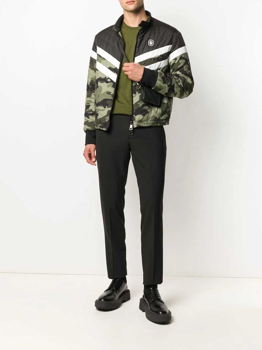 camouflage print logo jacket - 2