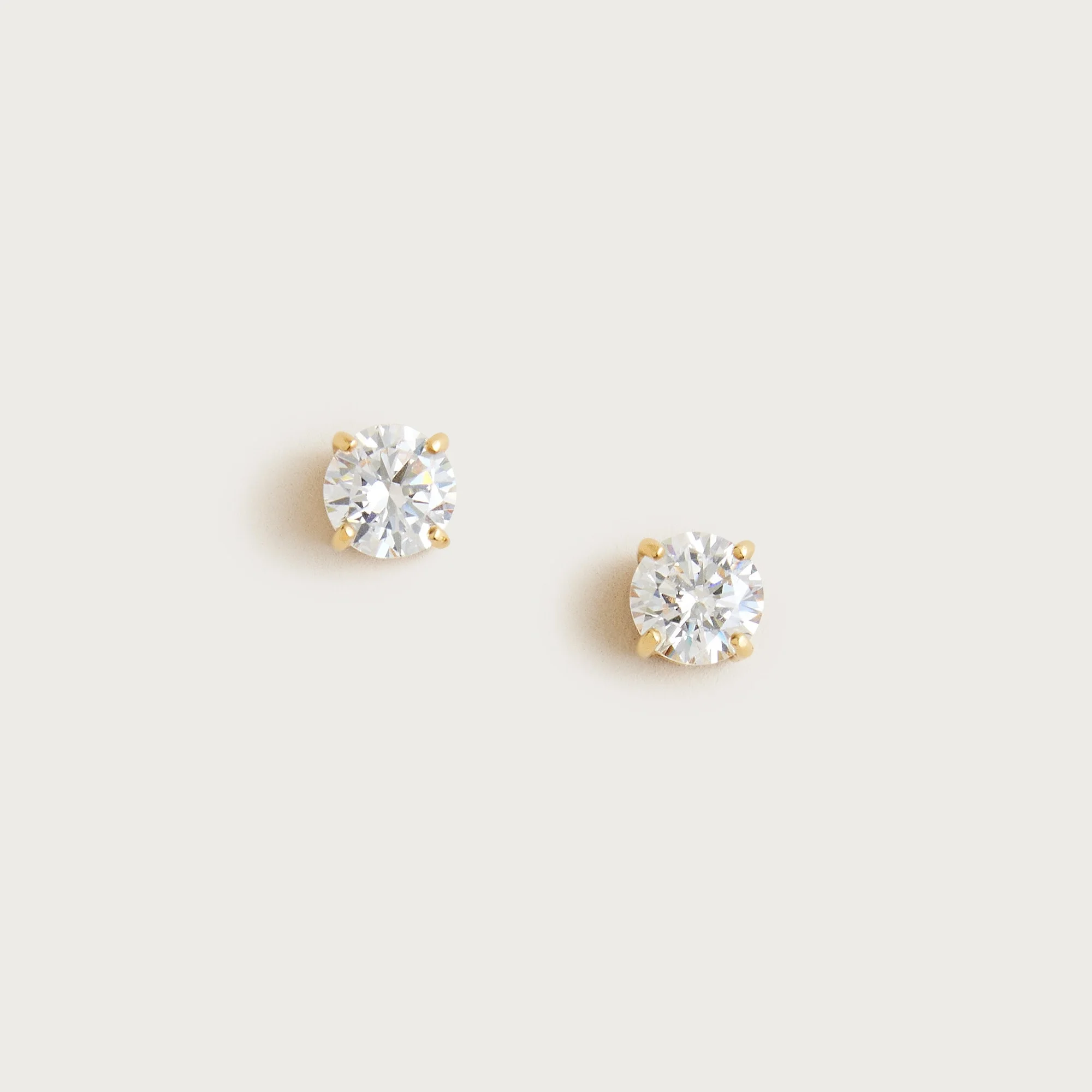 Demi-fine cubic zirconia stud earrings - 1