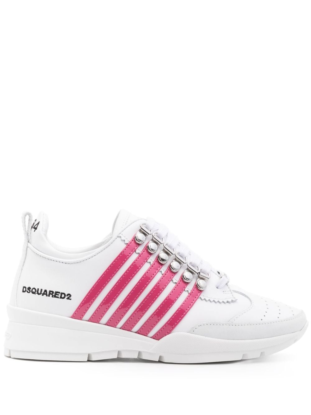 stripe-detailing leather sneakers - 1