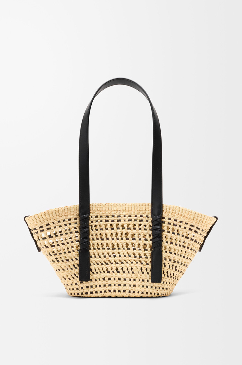 Small Braid basket in iraca palm ad calfskin 5