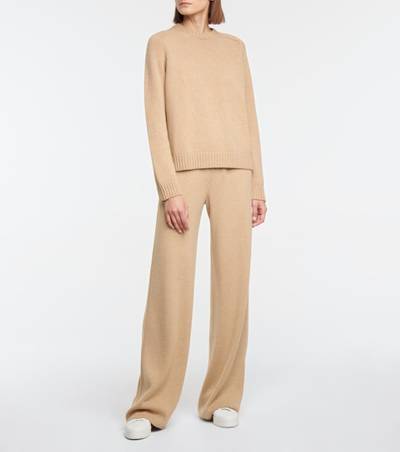 Loro Piana Lexington wide-leg cashmere knit pants outlook