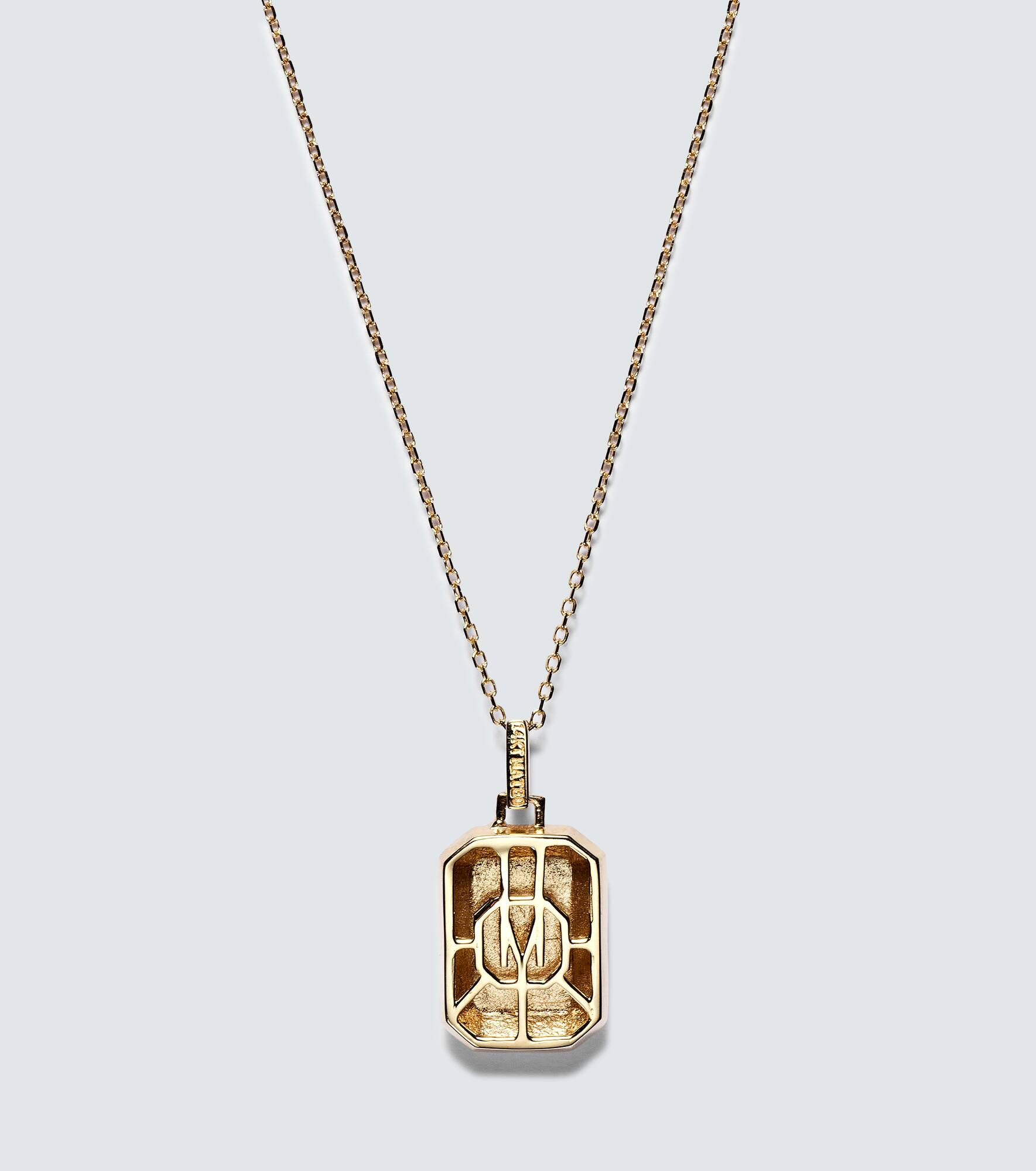14kt gold necklace with emerald pendant - 7