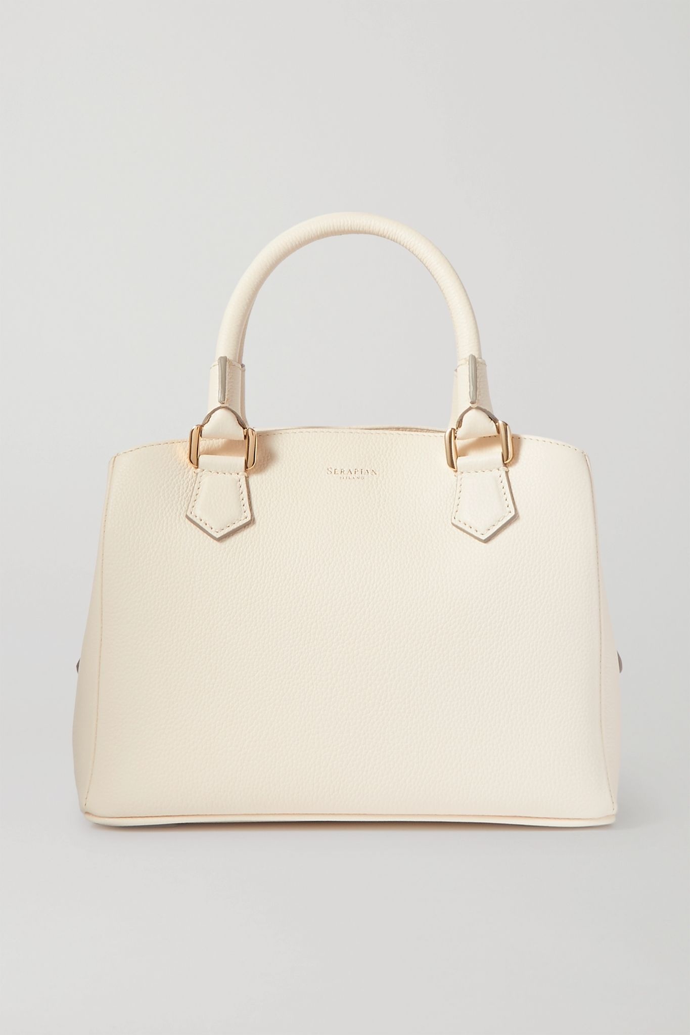 Luna mini textured-leather tote - 1