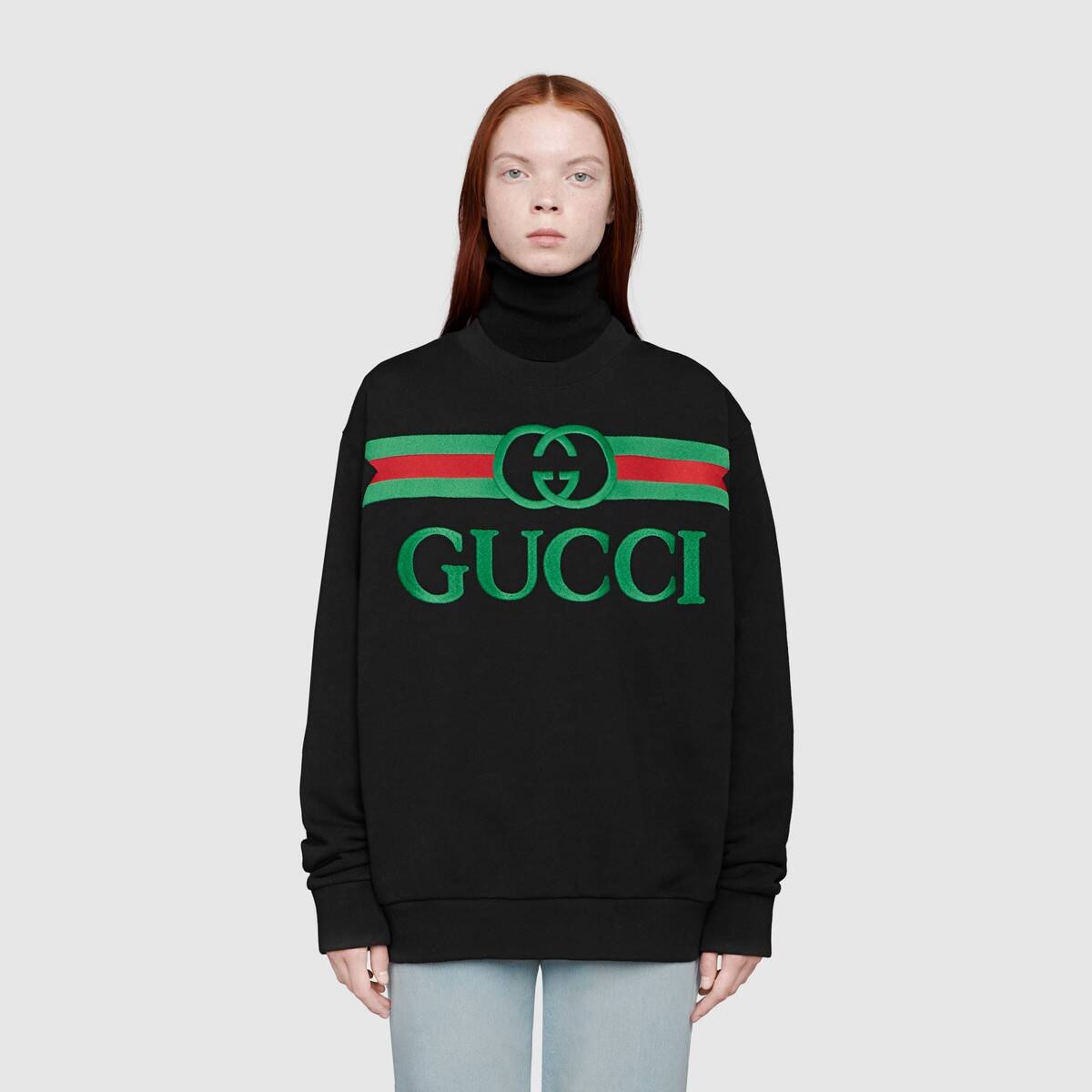 Oversize sweatshirt with Gucci logo - 3