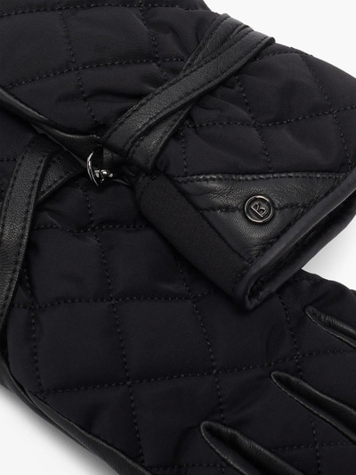 BOGNER Cindy quilted soft-shell and leather gloves outlook