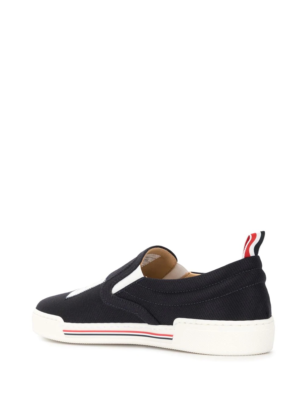 logo-patch slip-on sneakers - 3