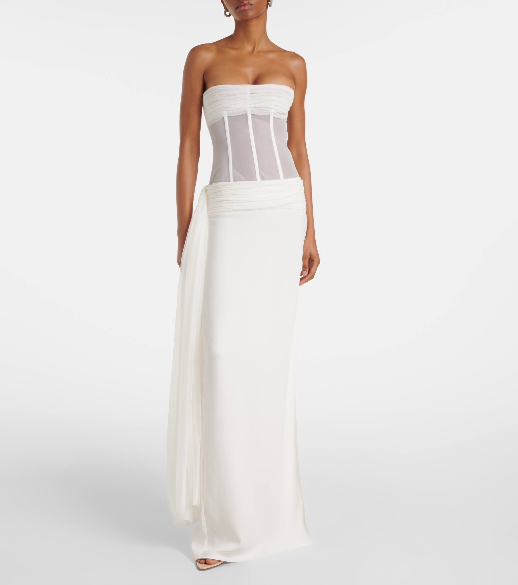 Bridal veiled corset dress - 2
