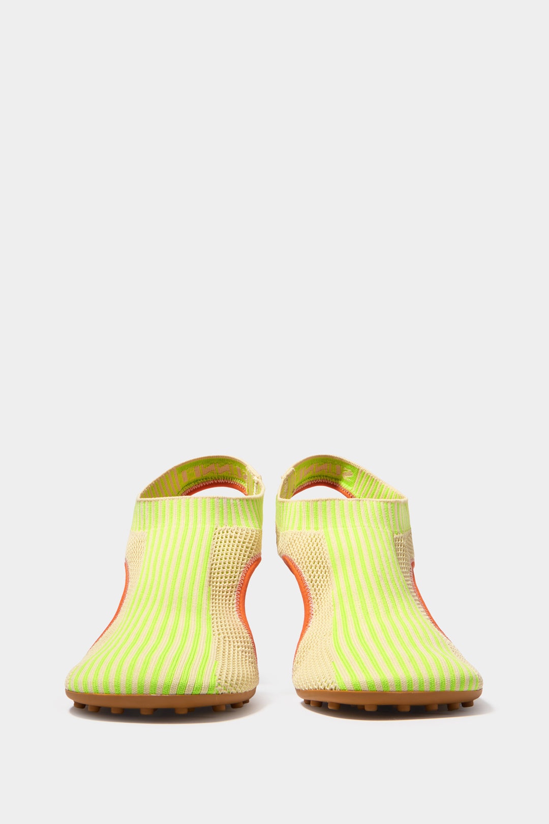1000CHIODI KNIT HEEL / cream & light green - 3