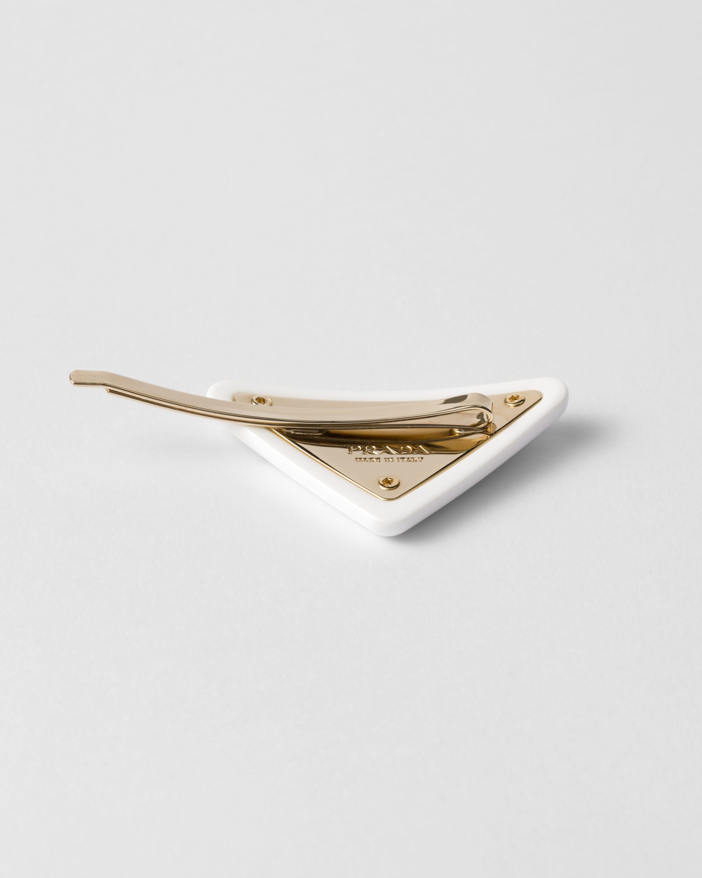 Plexiglas and metal hair barrettes 3