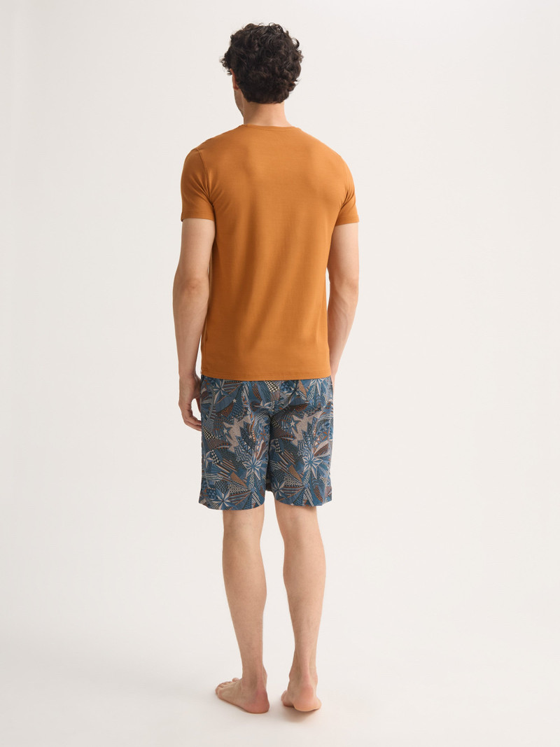 Men's Lounge Shorts Cotton Batiste Multicolor Celebration Print 3