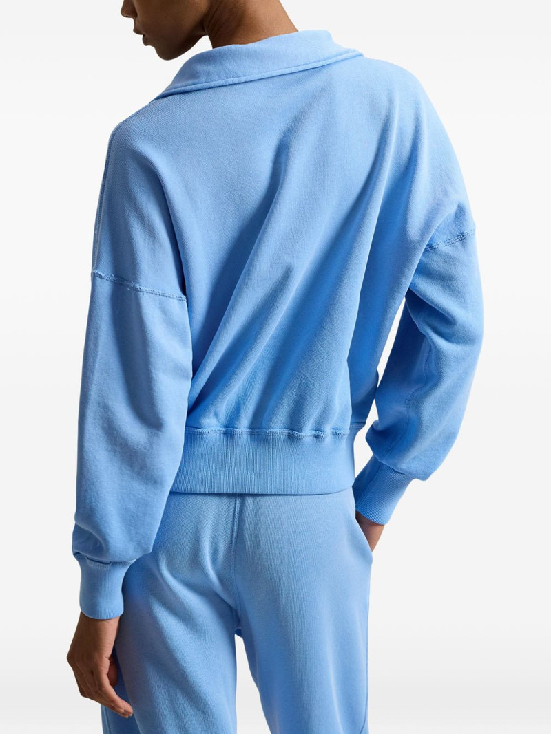 zip-up logo-embroidered sweatshirt 4