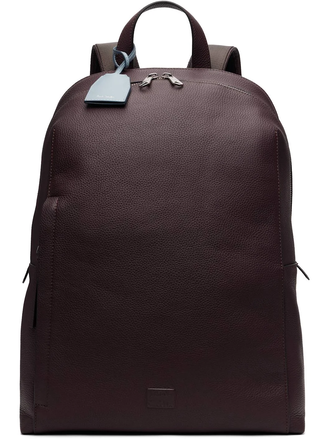 Burgundy Leather Backpack - 1
