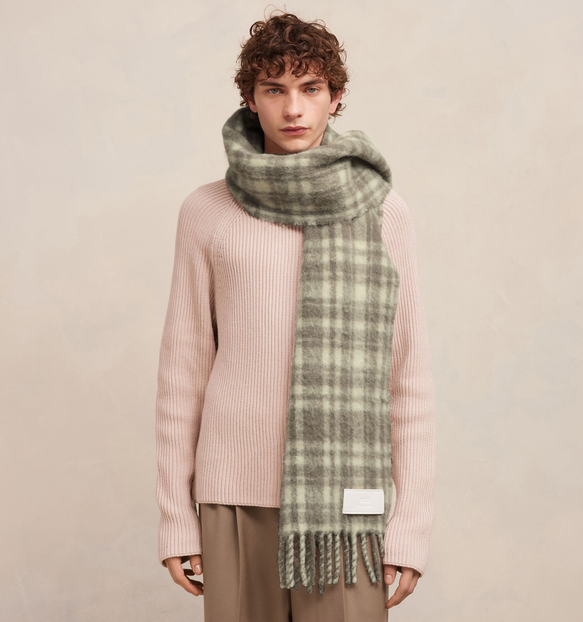 Oversize Checkered Ami Scarf - 4