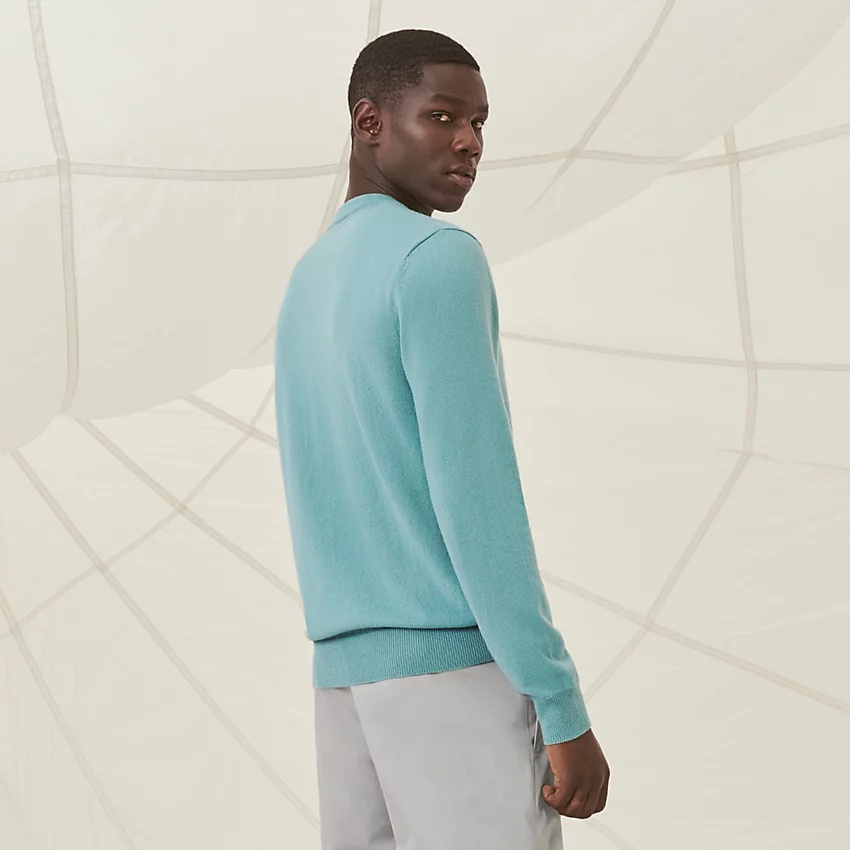 "Puzzle Floral" cashmere crewneck sweater - 2