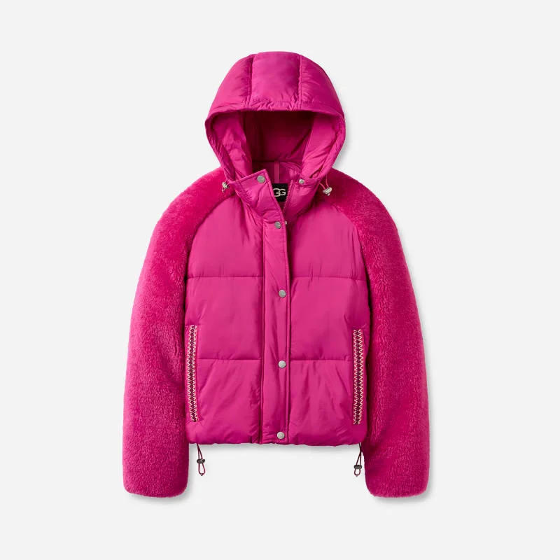 ® Women's Mykah ®braid Puffer Jacket Polyester in Chroma Pink - 1
