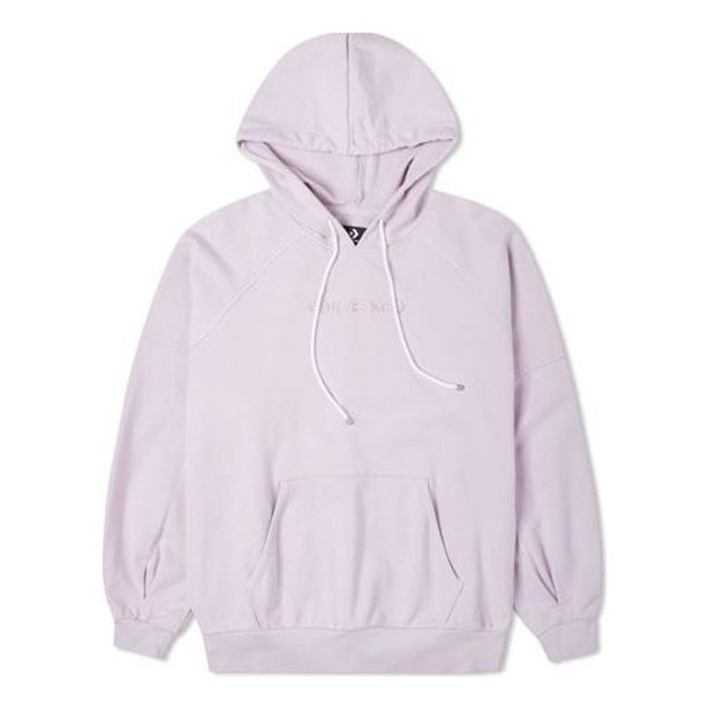 (WMNS) Converse Logo Embroidery Knitting Hoodie Purple 10023945-A03 - 1