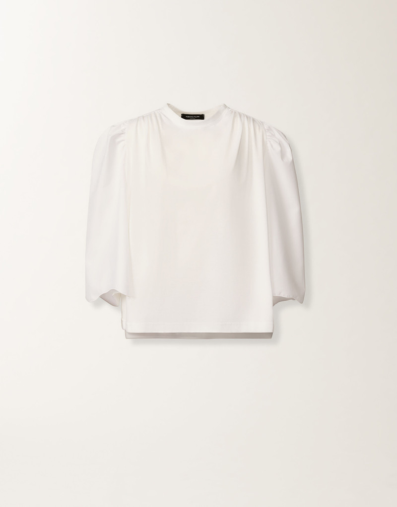 Optical white jersey T-shirt 1