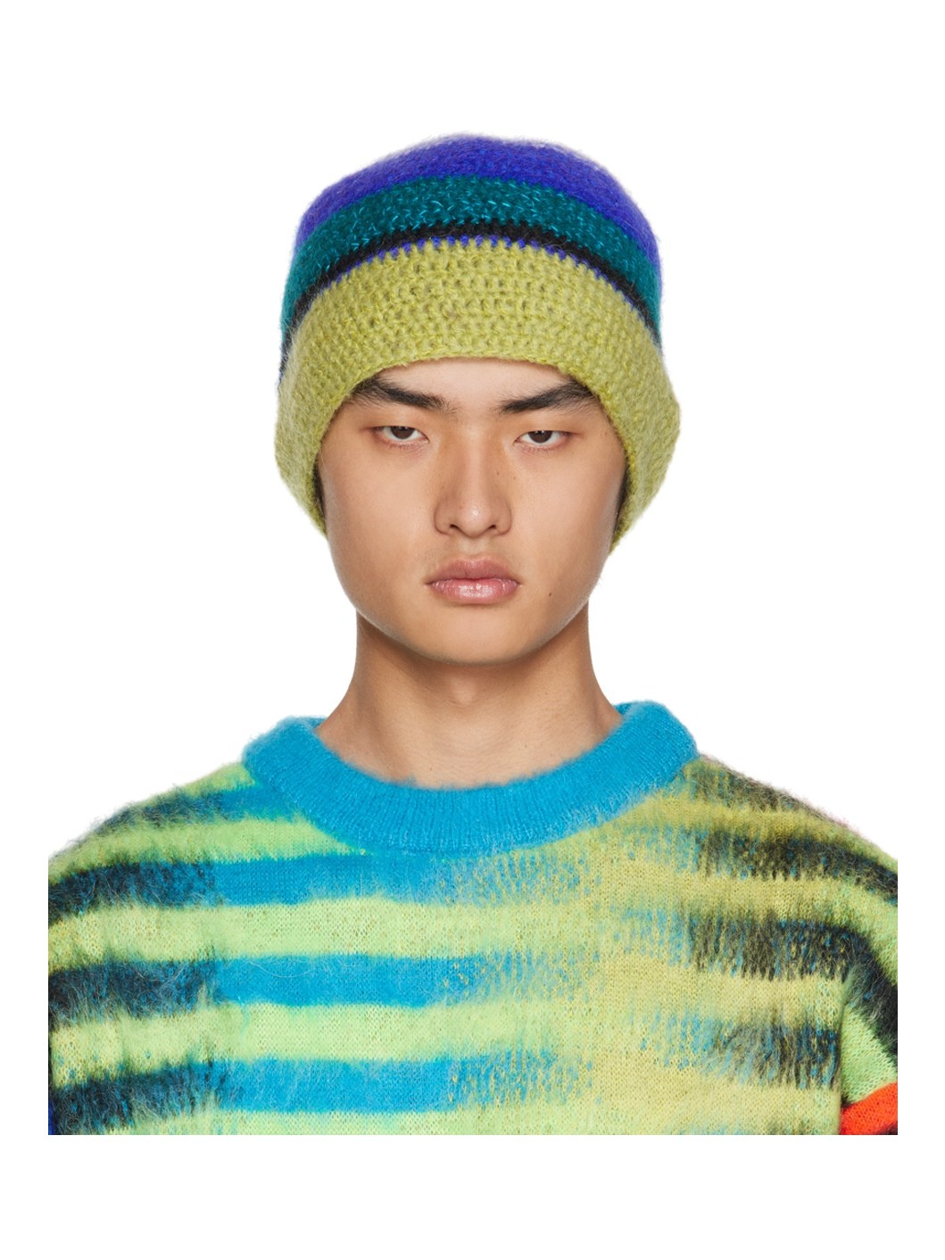 Blue Crochet Beanie - 1
