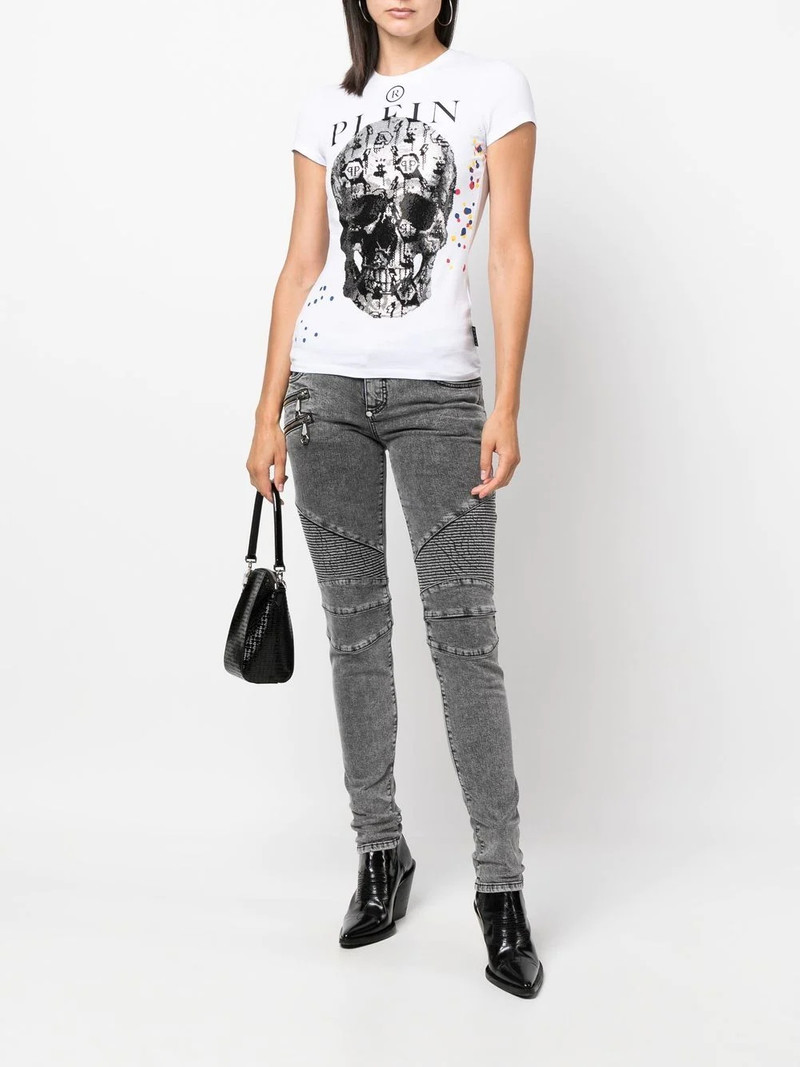 PHILIPP PLEIN Bike low-rise skinny jeans outlook