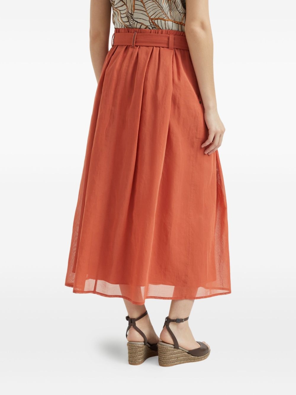 belted midi skirt - 4
