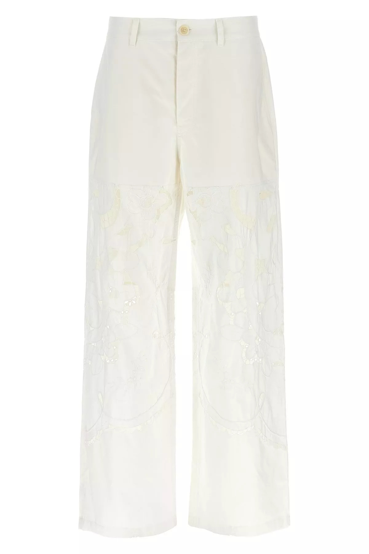 Cut-out embroidery pants - 12