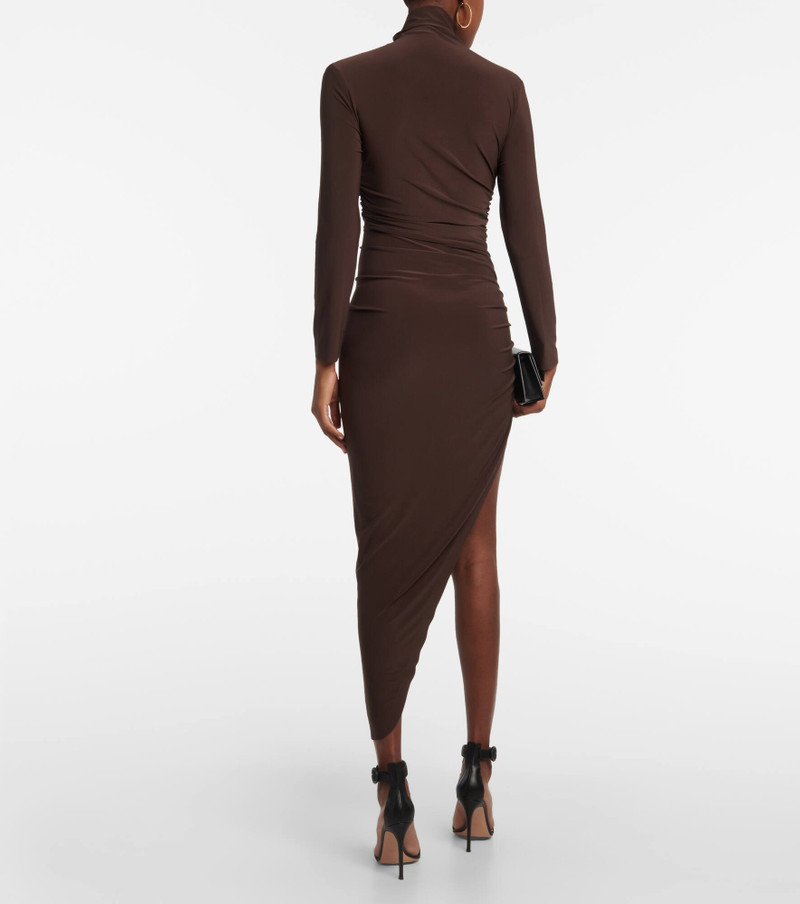 Asymmetric turtleneck midi dress 3