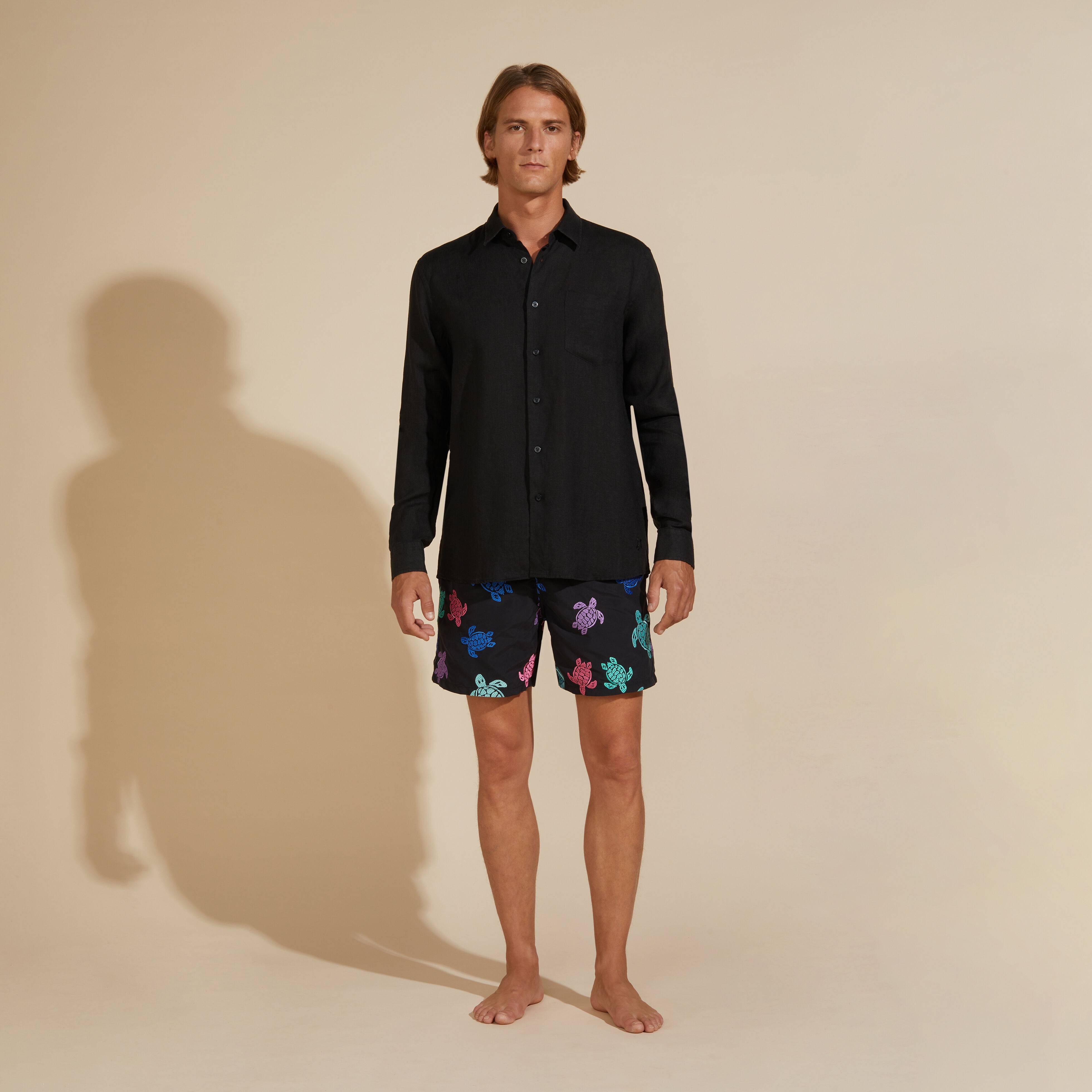 Men Linen Shirt Solid - 3