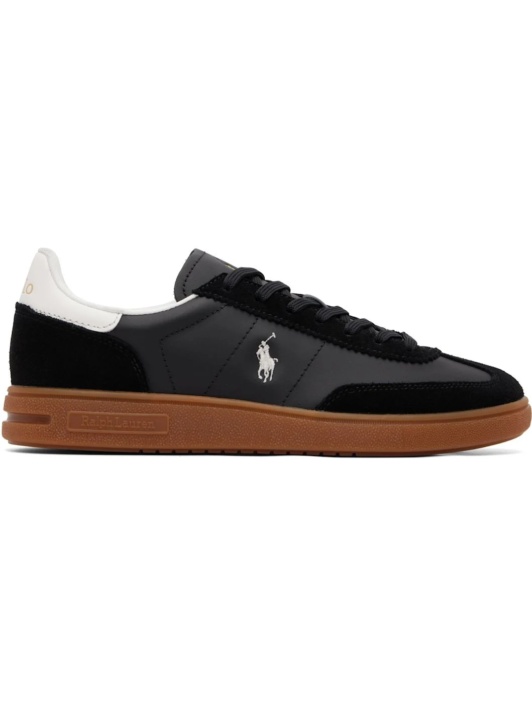 Black Bedford Leather-Suede Sneakers - 1