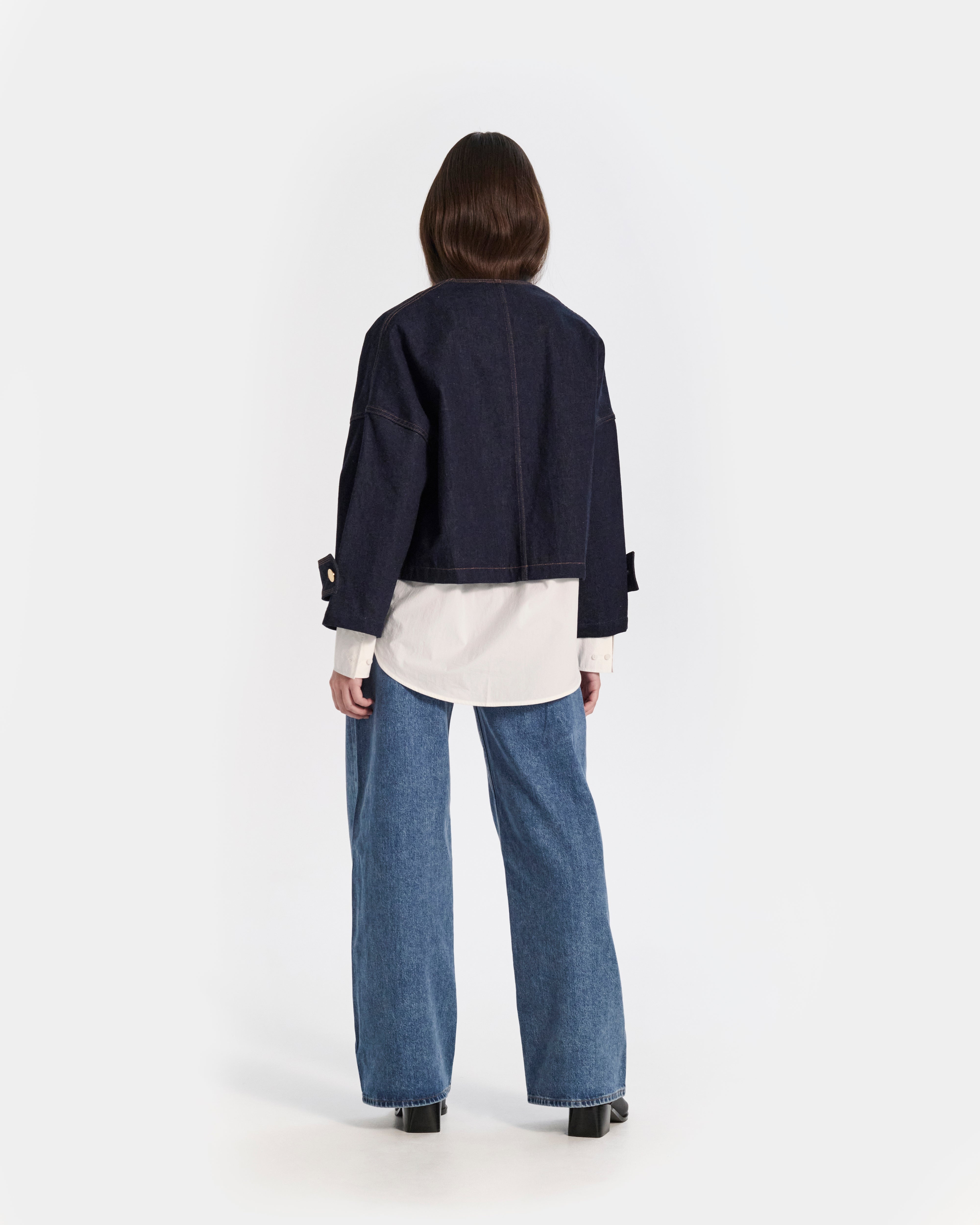 Humbie Collarless Denim Jacket - 3
