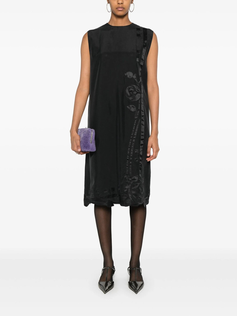 Floral-appliqué Midi Dress 4