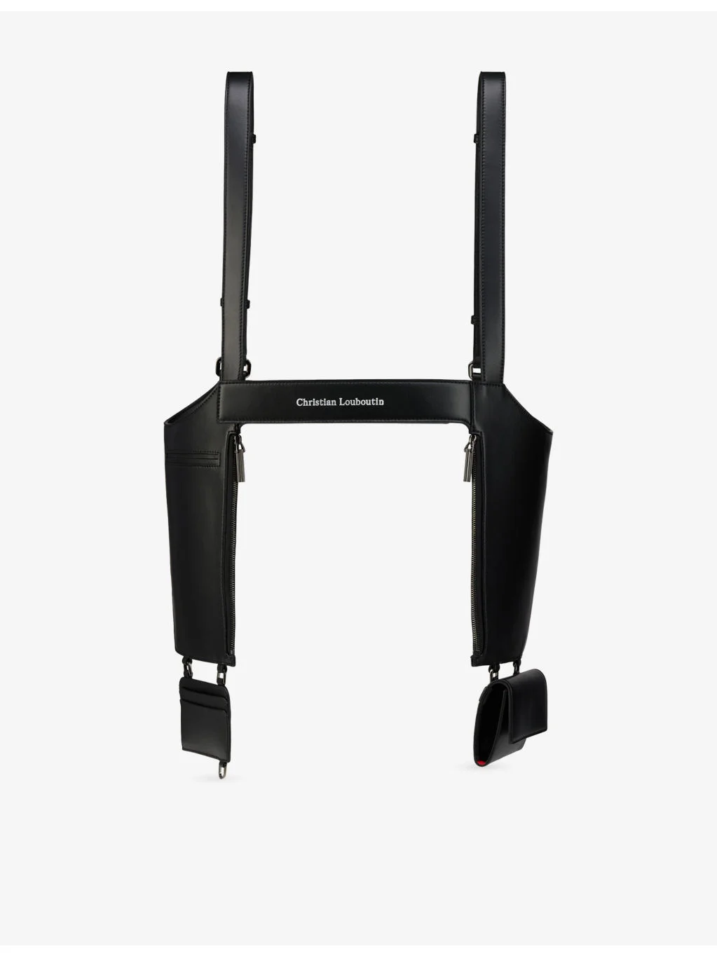 Branded Leather Harness Vest - 1