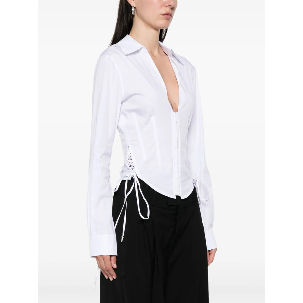 Mugler White Tops - Shirts Women - 3