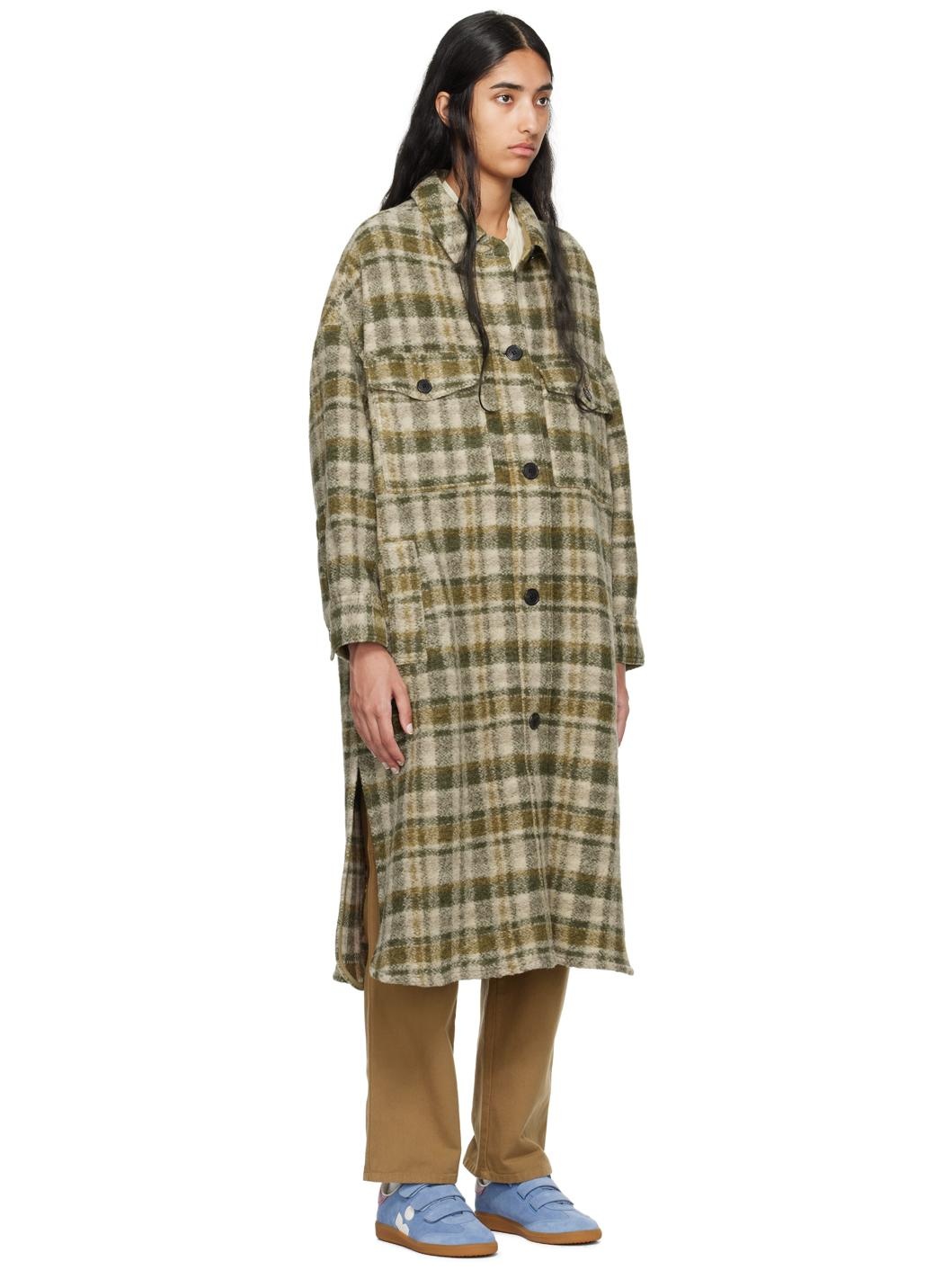 Khaki & Beige Fontizi Coat - 2