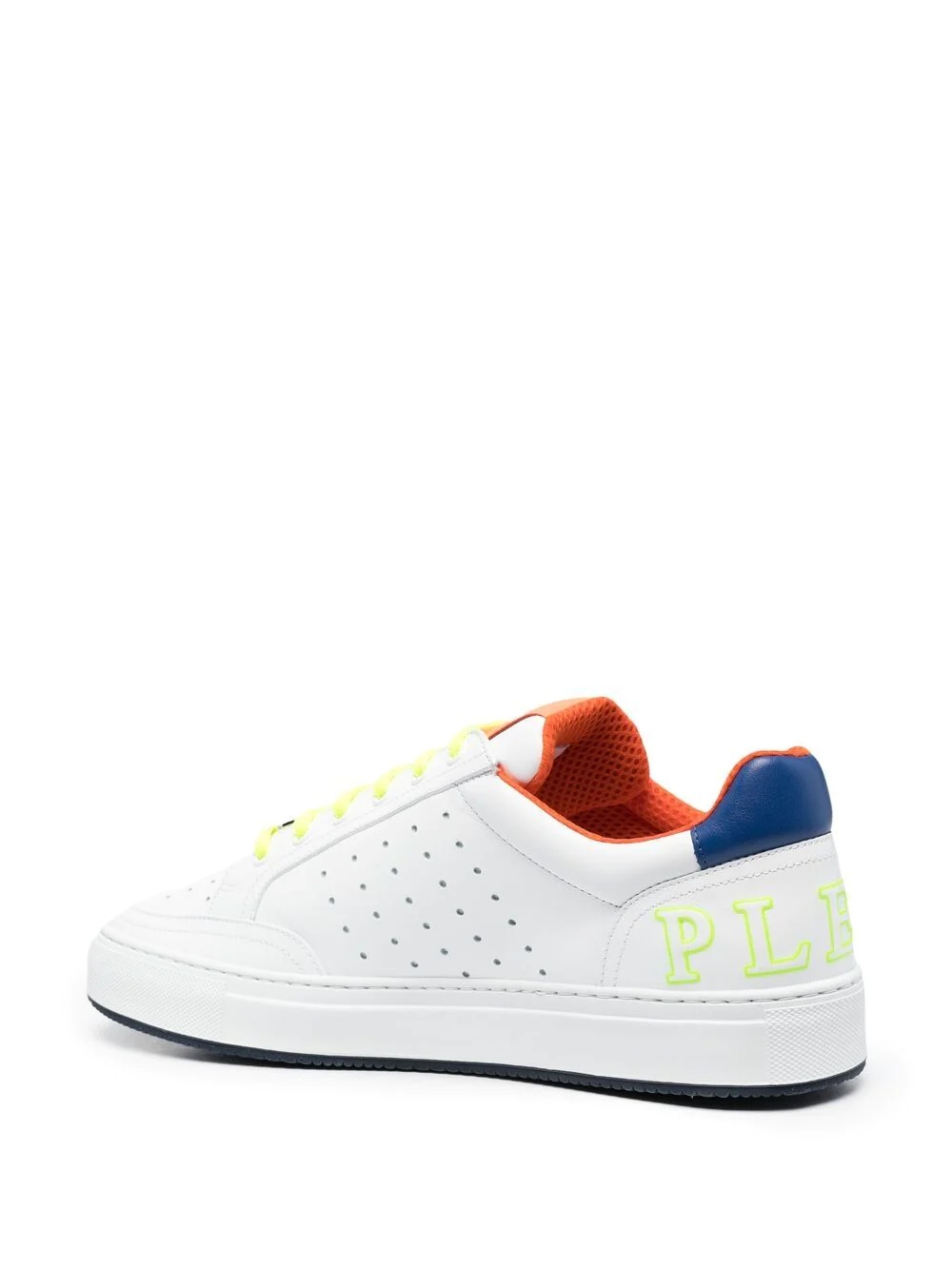 colour-block leather trainers - 3