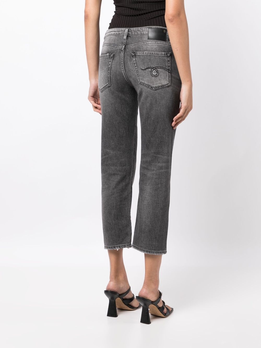 cropped straight-leg jeans - 4