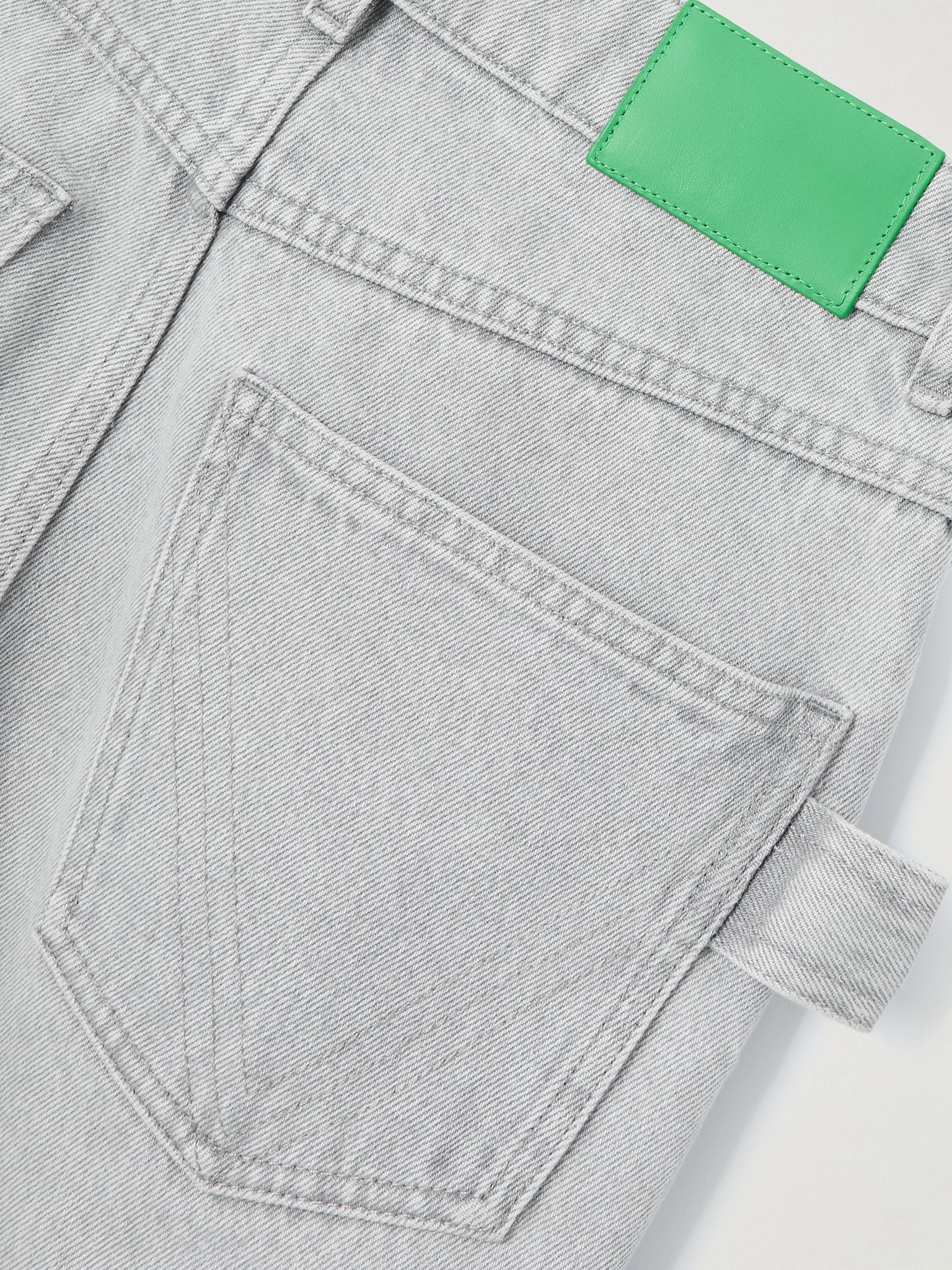 High-rise straight-leg jeans Light gray - 5