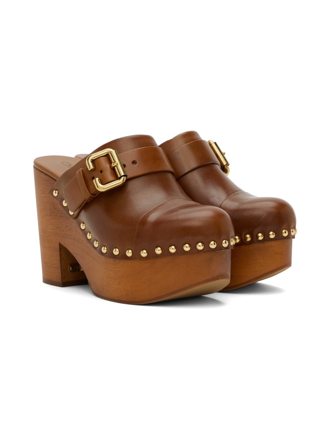Brown Jeannette Wedge Clogs - 4