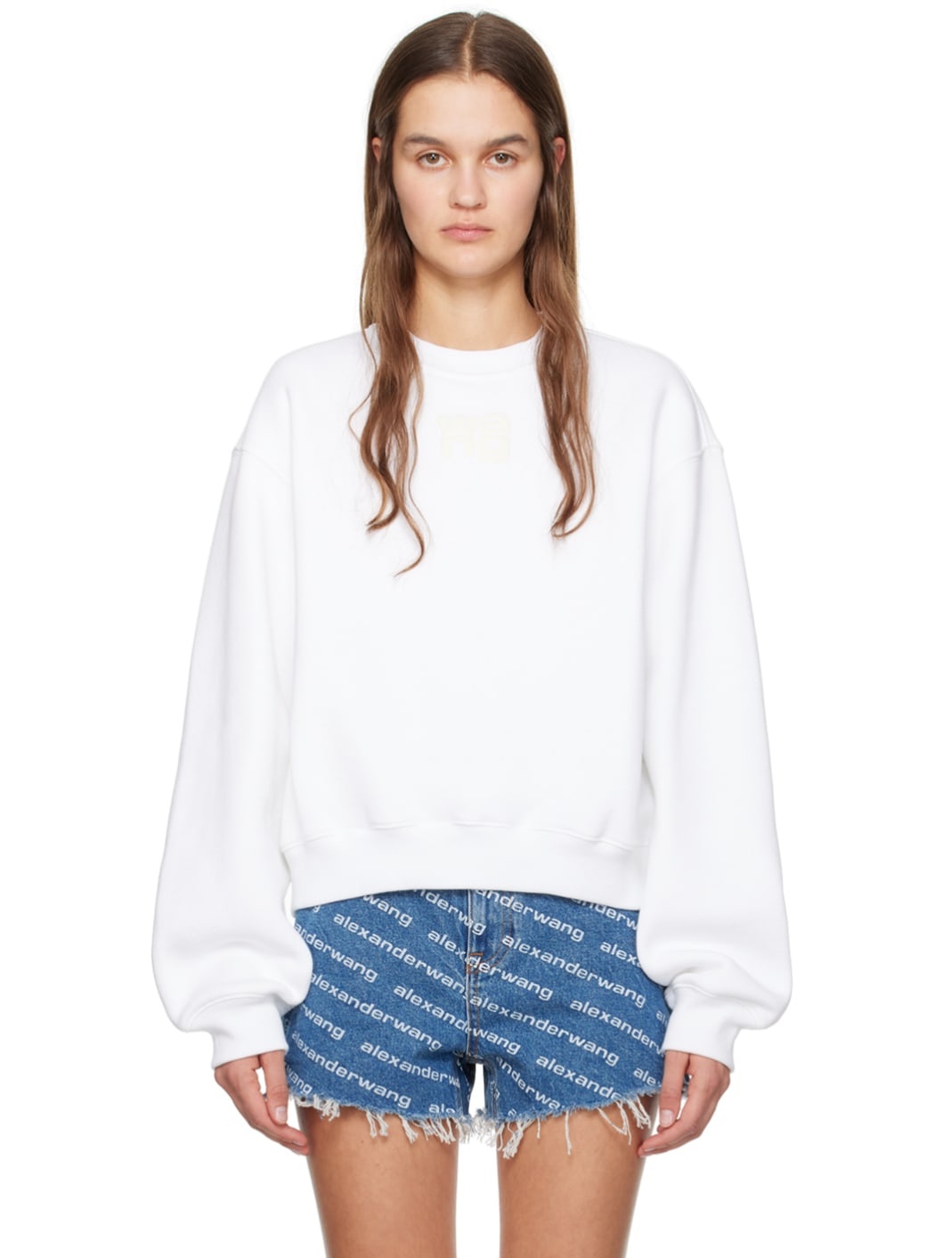 White Crewneck Sweatshirt - 1