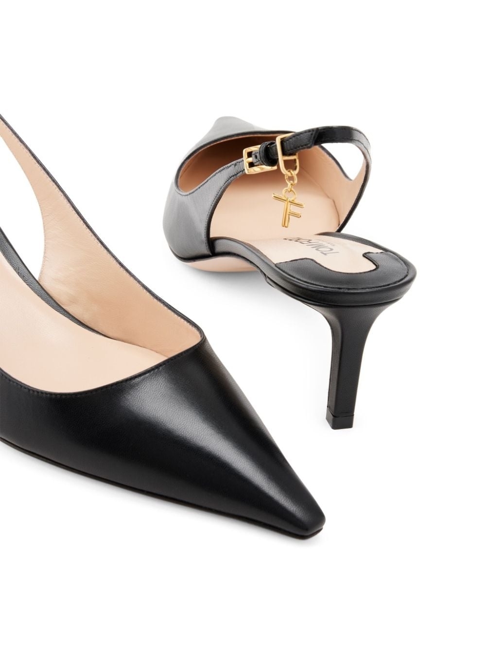 logo-charm slingback pumps - 4