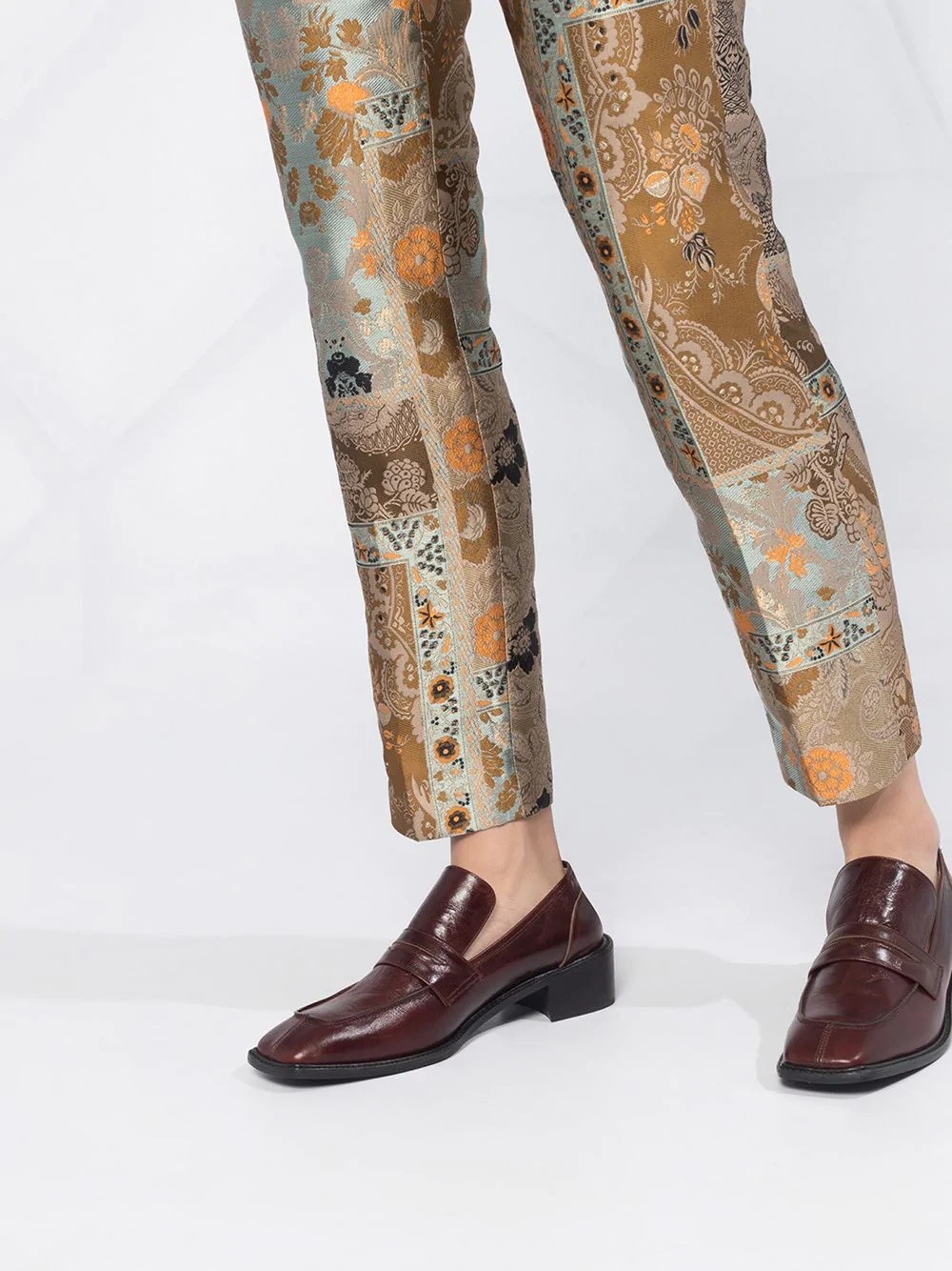 embroidered paisley trousers - 5