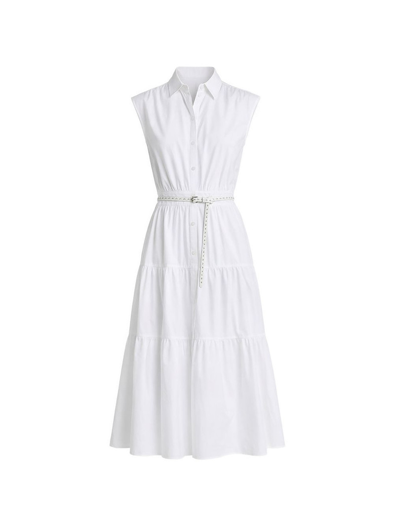 belted cotton midi dress 1