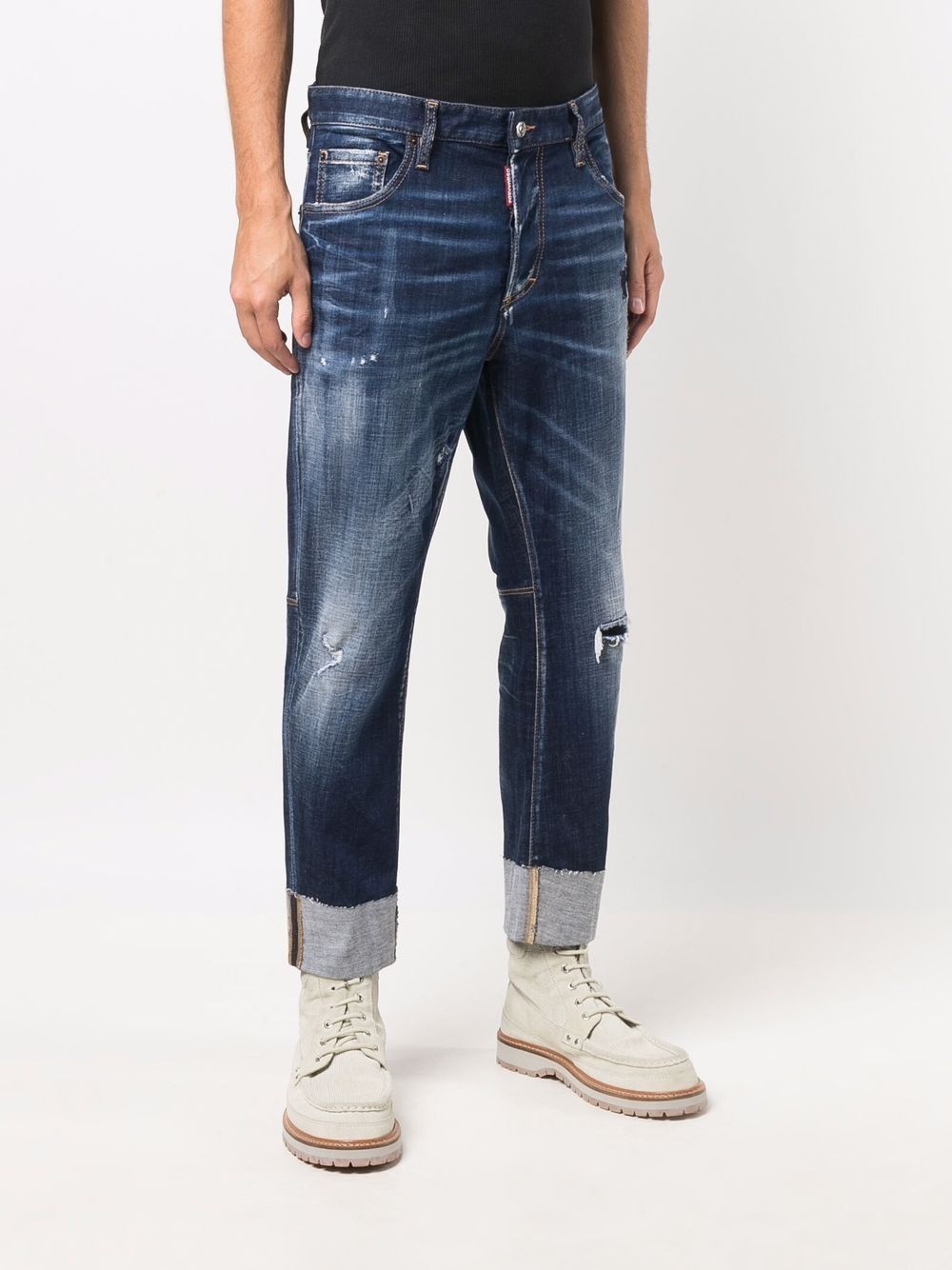 mid-rise straight leg jeans - 3