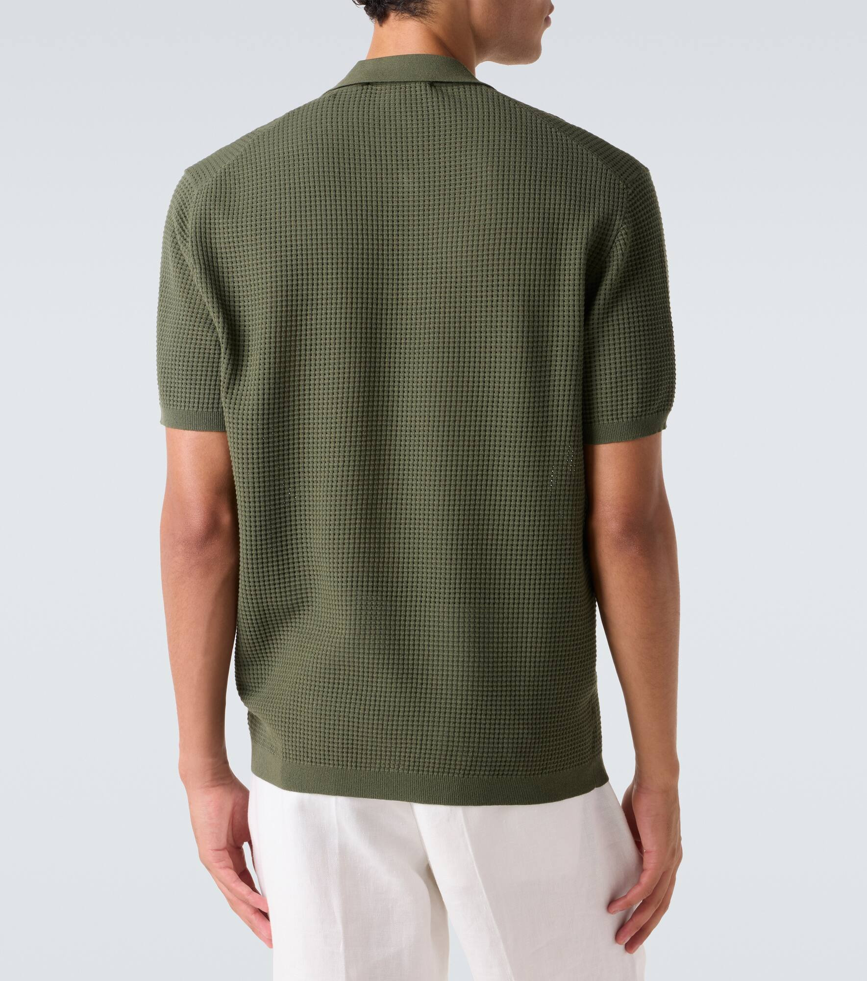 Roddy waffle-knit polo shirt - 4