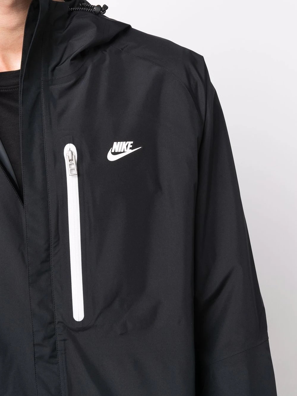 swoosh-logo hooded jacket - 5