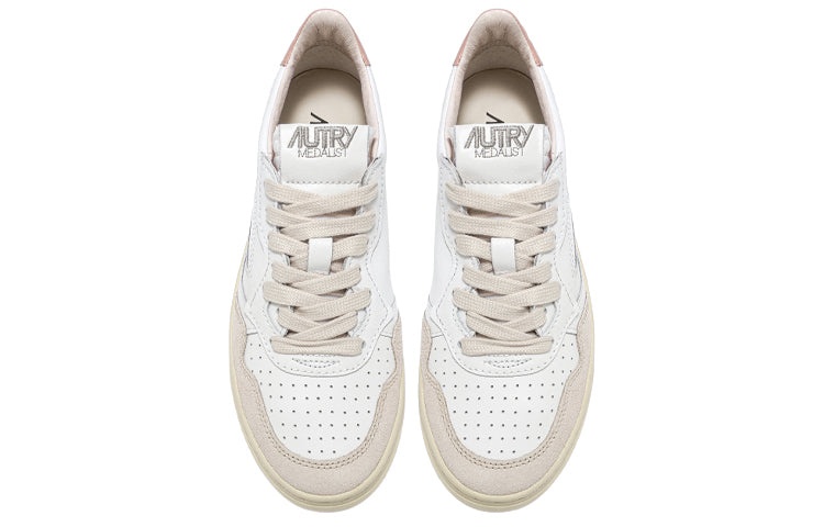 (WMNS) Autry Medalist Low Leather Suede 'White Pink' AULW-LS37 - 3